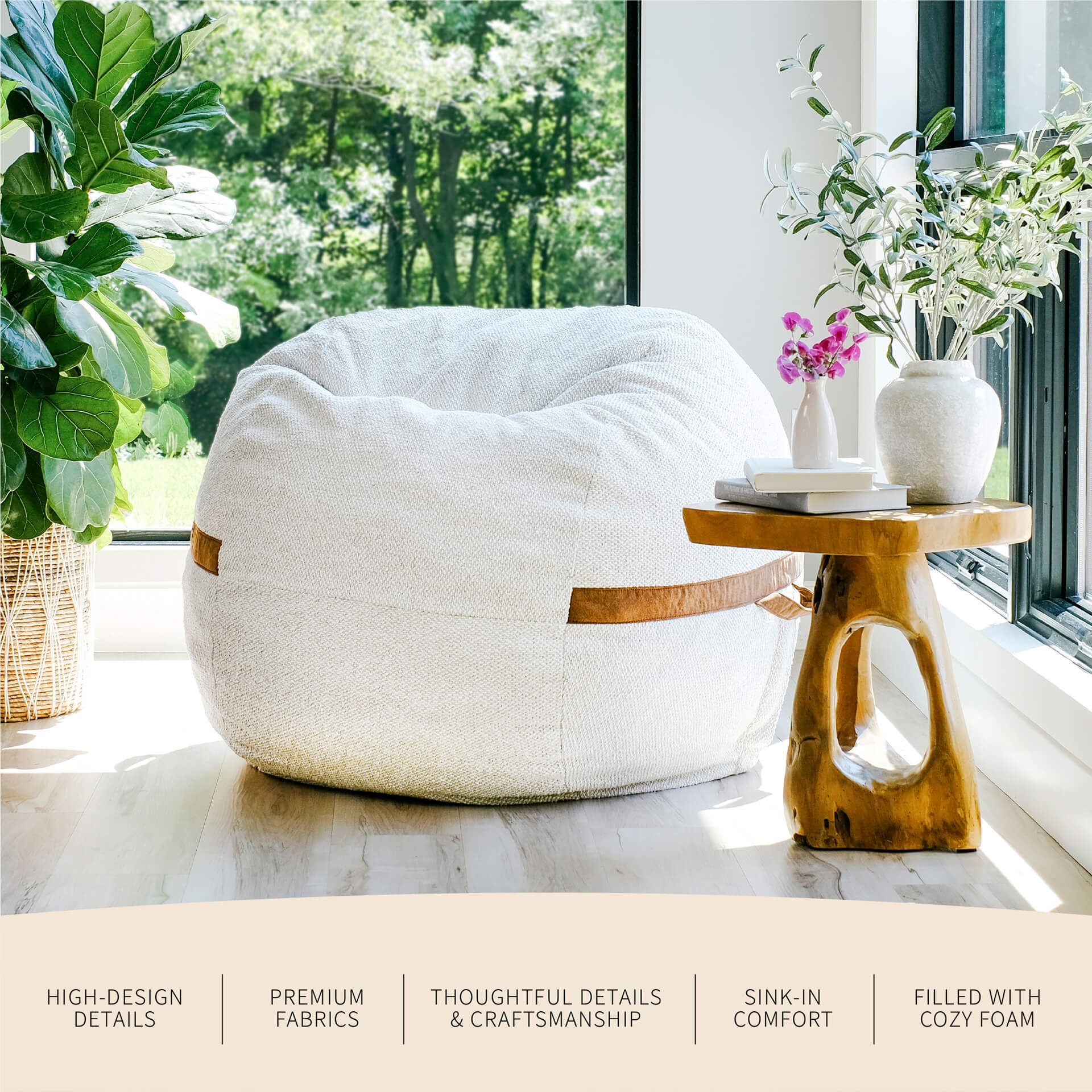 Fuf® 4Ft Foam Bean Bag
