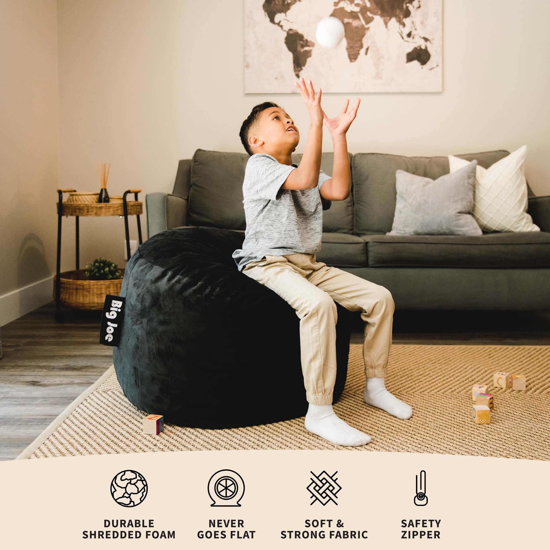 Fuf Pouf® 3Ft Foam Bean Bag