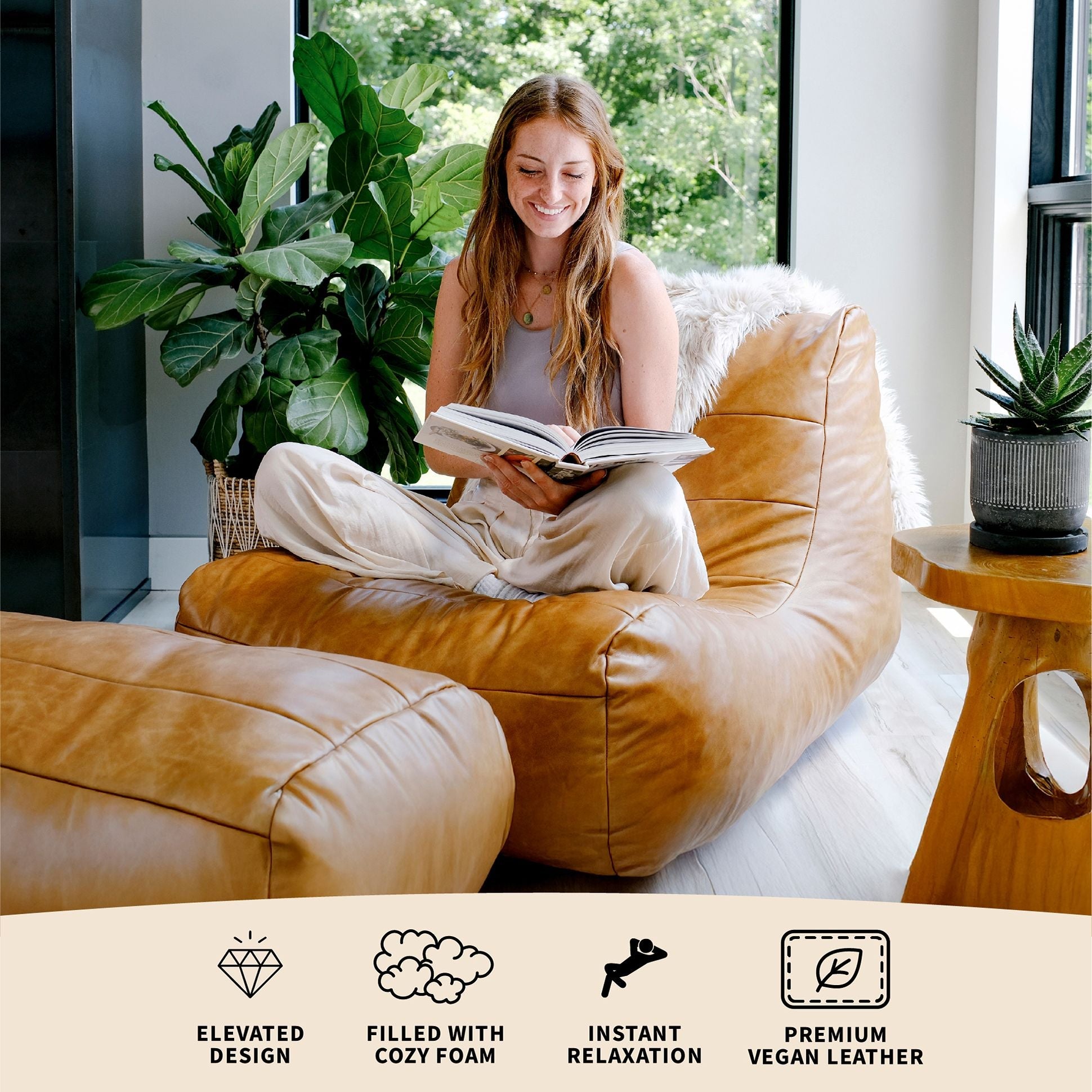 Modora® Lounger and Ottoman Bundle