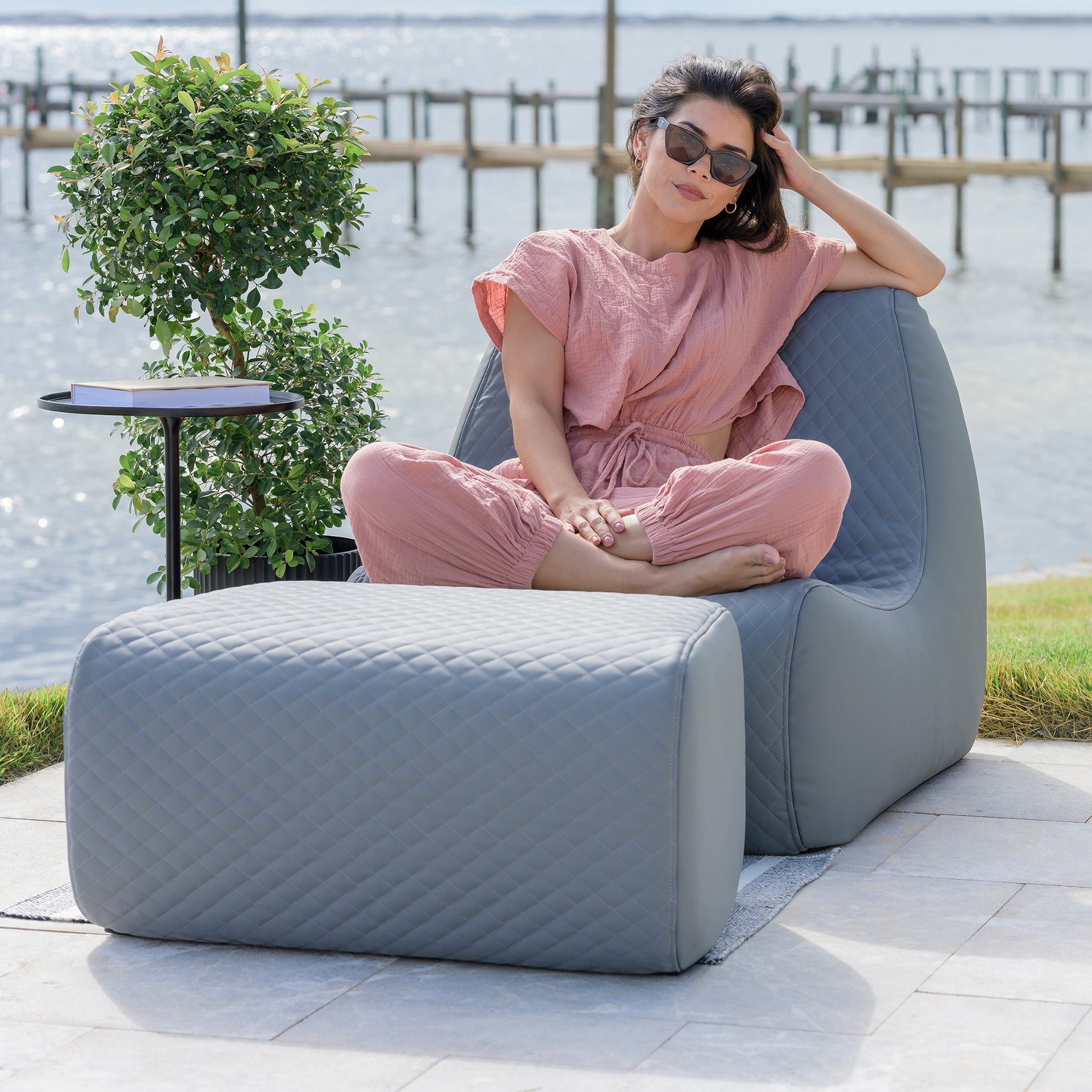 Solvana™ Outdoor Chair and Ottoman Set