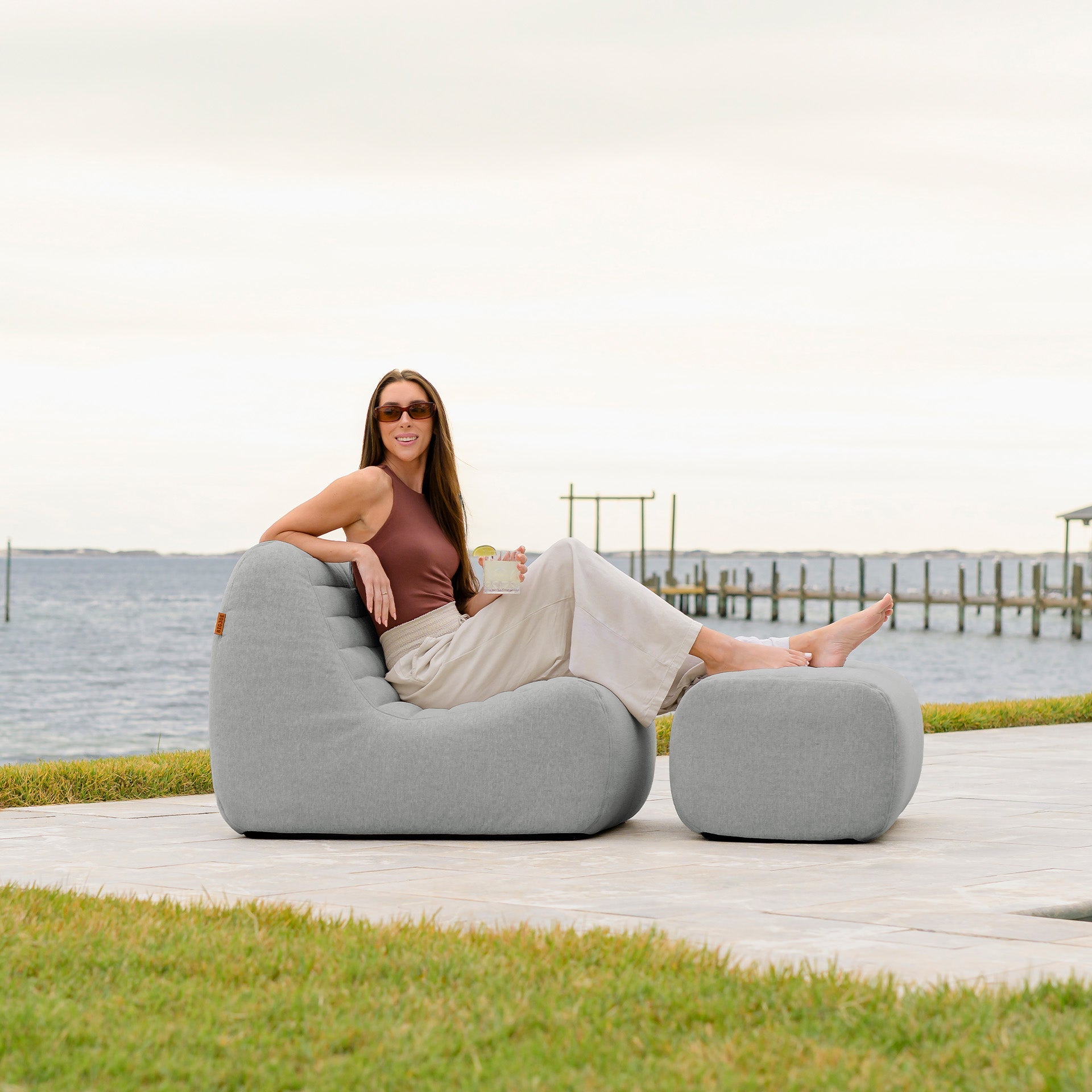 Solvana™ Outdoor Chair and Ottoman Set