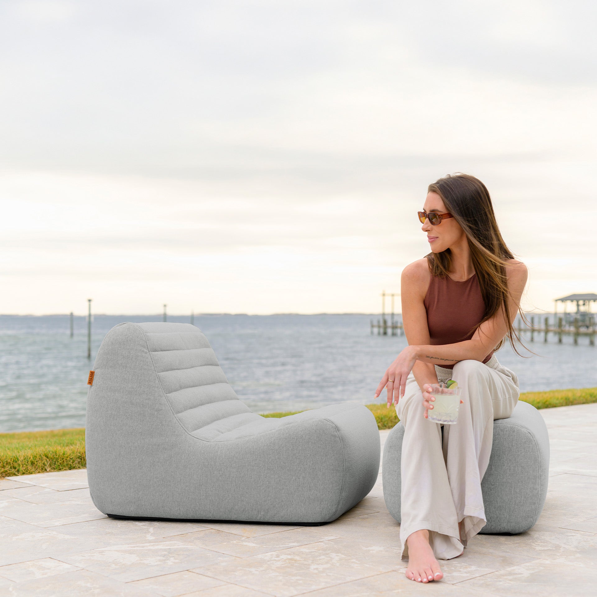 Solvana™ Outdoor Chair and Ottoman Set