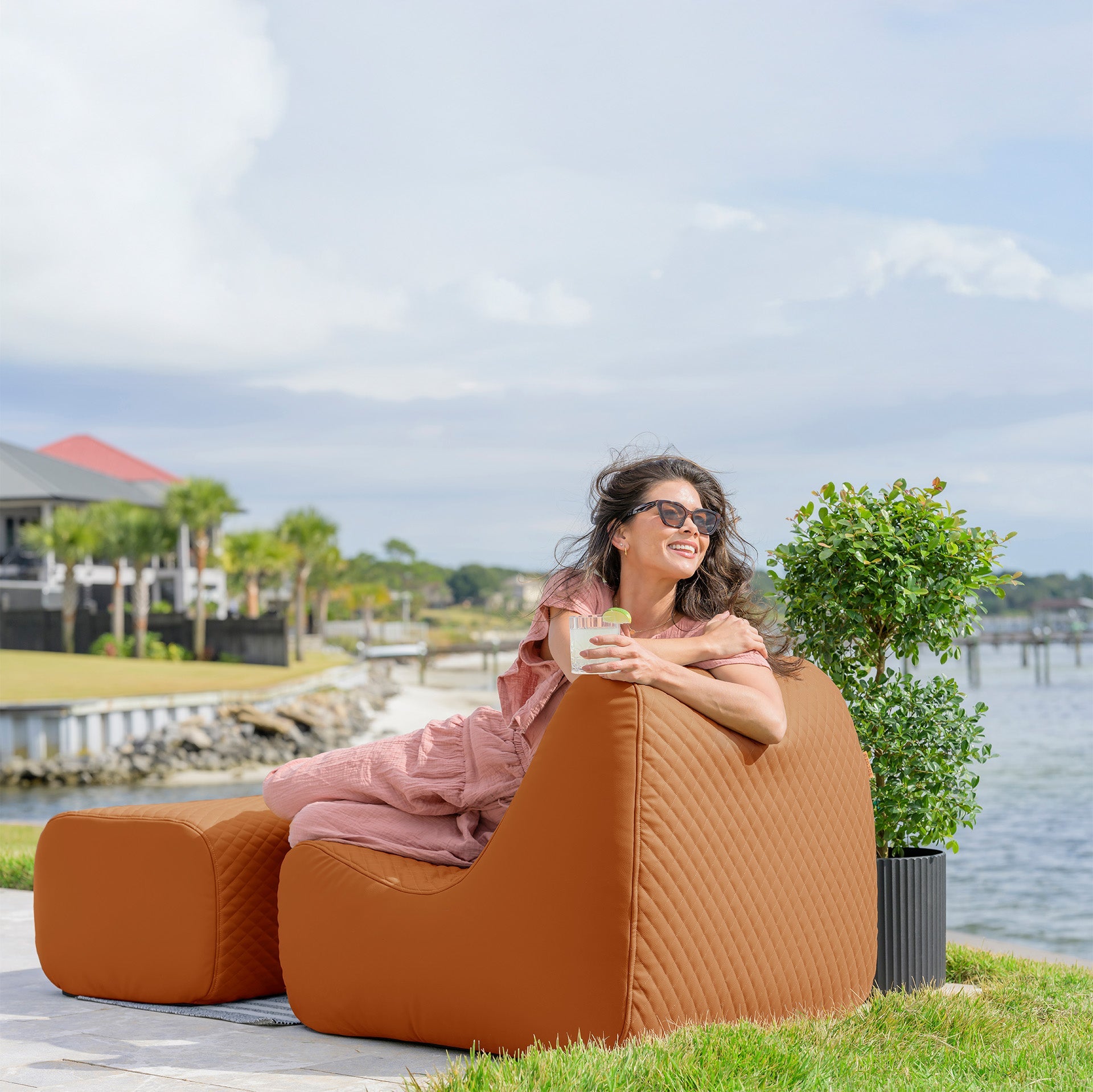 Solvana™ Outdoor Chair and Ottoman Set