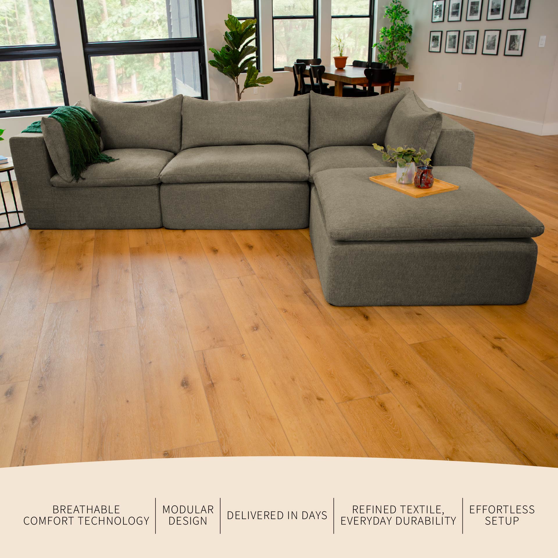 Averra™ 4 Piece Modular Sectional Sofa