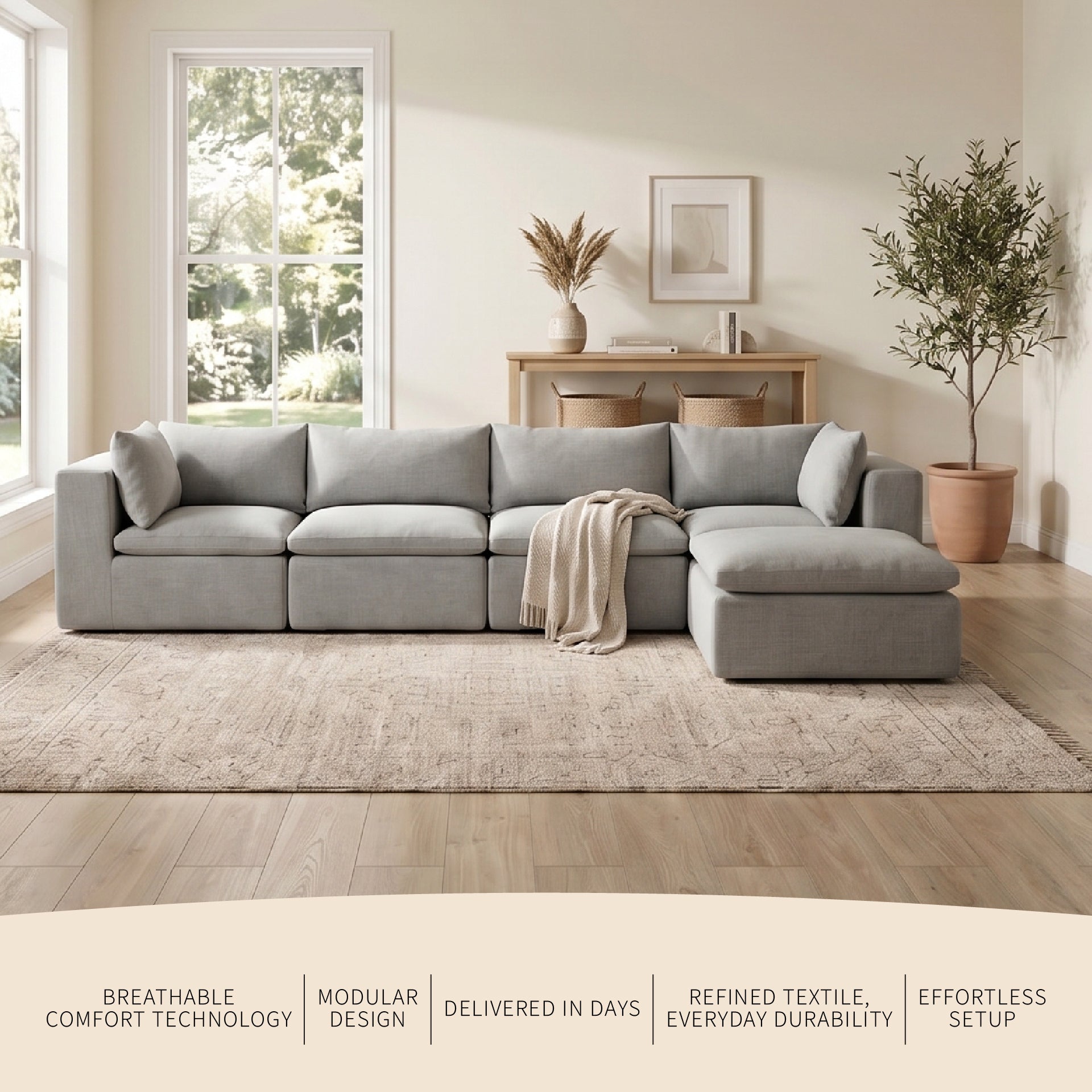 Averra™ 5 Piece Modular Sectional Sofa