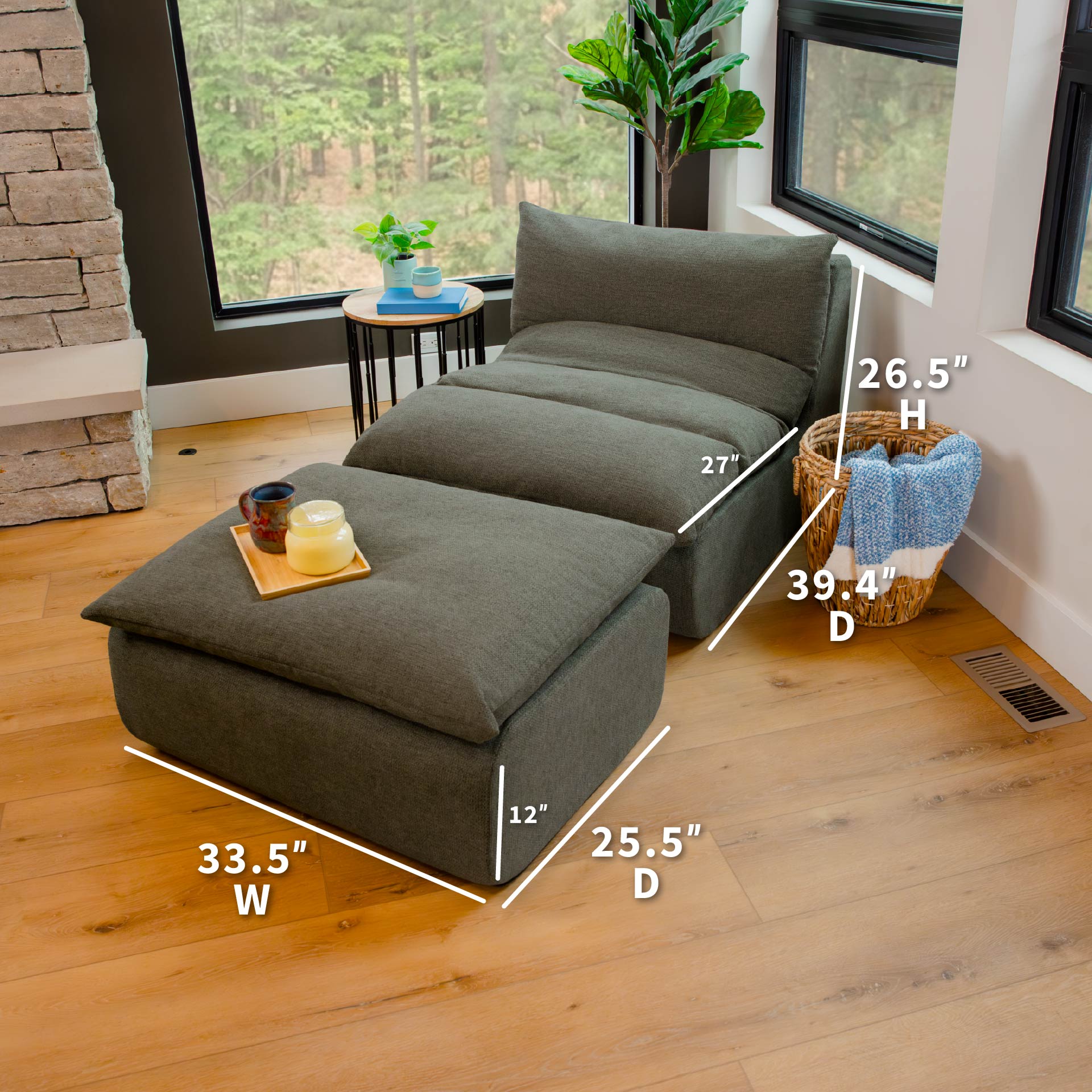 Driftscape™ Lounge Chair and Ottoman